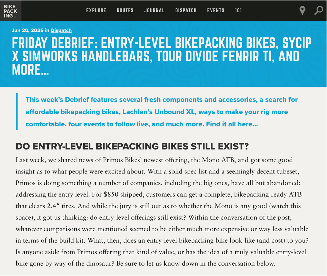 DO ENTRY-LEVEL BIKEPACKING BIKES STILL EXIST?